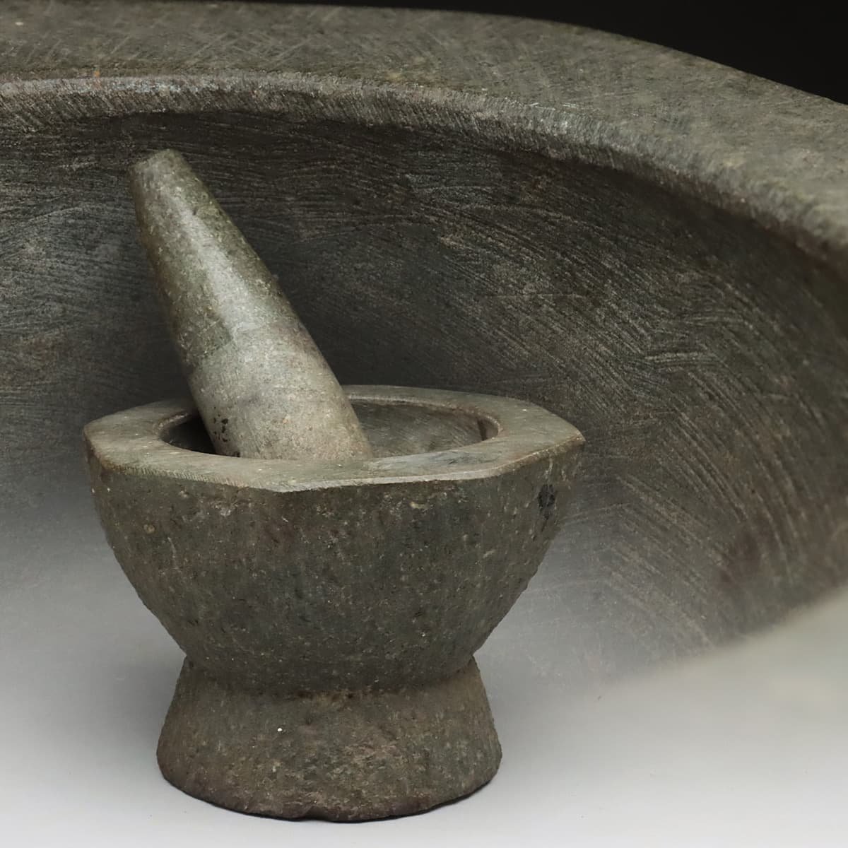 代購代標第一品牌-樂淘letao-EN686 朝鮮古美術李朝石造薬研乳棒付高