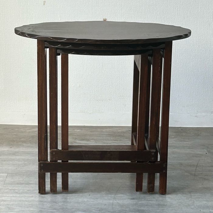 アンティーク 家具 ネストテーブル 1930年頃 マホガニー材 イギリス 英国 サイドテーブル コーヒーテーブル ビンテージ家具 店舗什器 733B_画像2