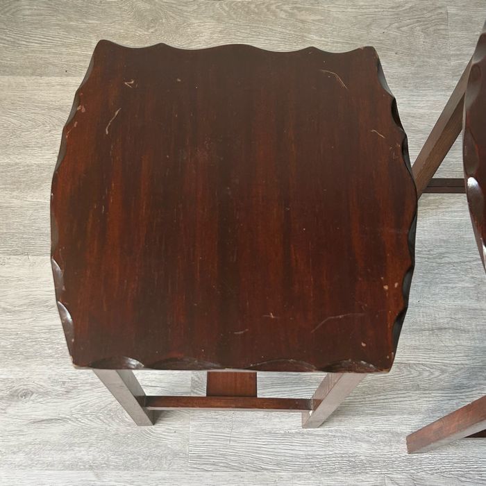 アンティーク 家具 ネストテーブル 1930年頃 マホガニー材 イギリス 英国 サイドテーブル コーヒーテーブル ビンテージ家具 店舗什器 733B_画像6