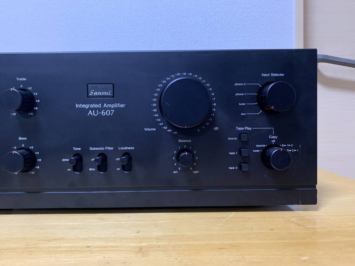 メンテナンス済 動作品★SANSUI AU-607★サンスイ プリメインアンプ_画像3