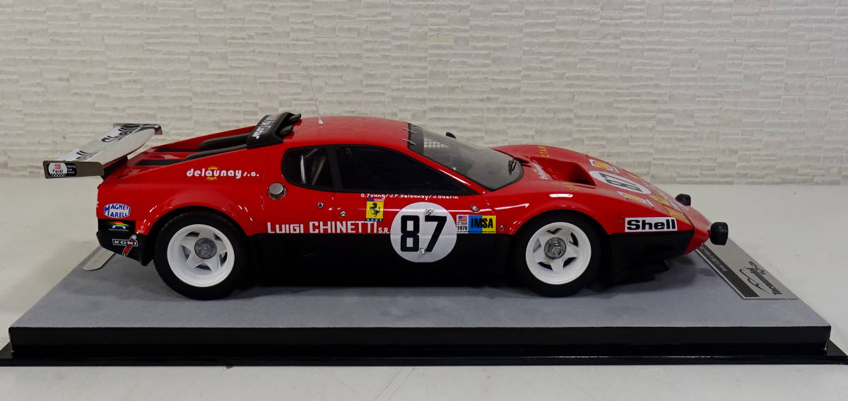 1001V【保管品】Tecnomodel 1/18 ミニカー フェラーリ 512BB ル・マン24時間 1978 #87_画像4