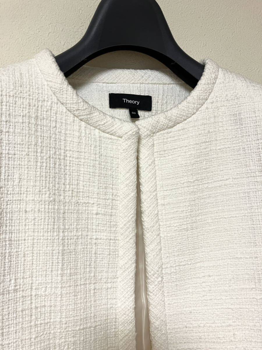 theory セオリー 2023年 ツイードノーカラージャケット/サイズ00/新品