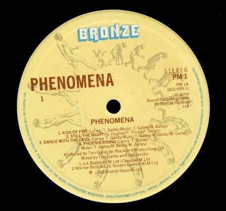 UK盤85年プレスLP！Phenomena / Phenomena【Bronze / PM 1】フェノメナ メル・ギャレー コージー・パウエル ニール・マーレイ ハードロック_画像2