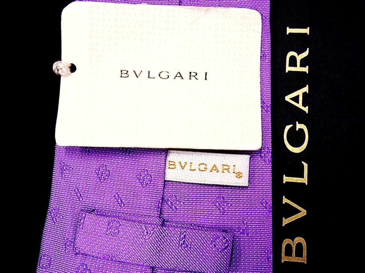 5G0062【超特売】★【BVLGARI】ブルガリ【総ロゴ】 「最高級セッテピエゲ」 ネクタイ ★_画像3