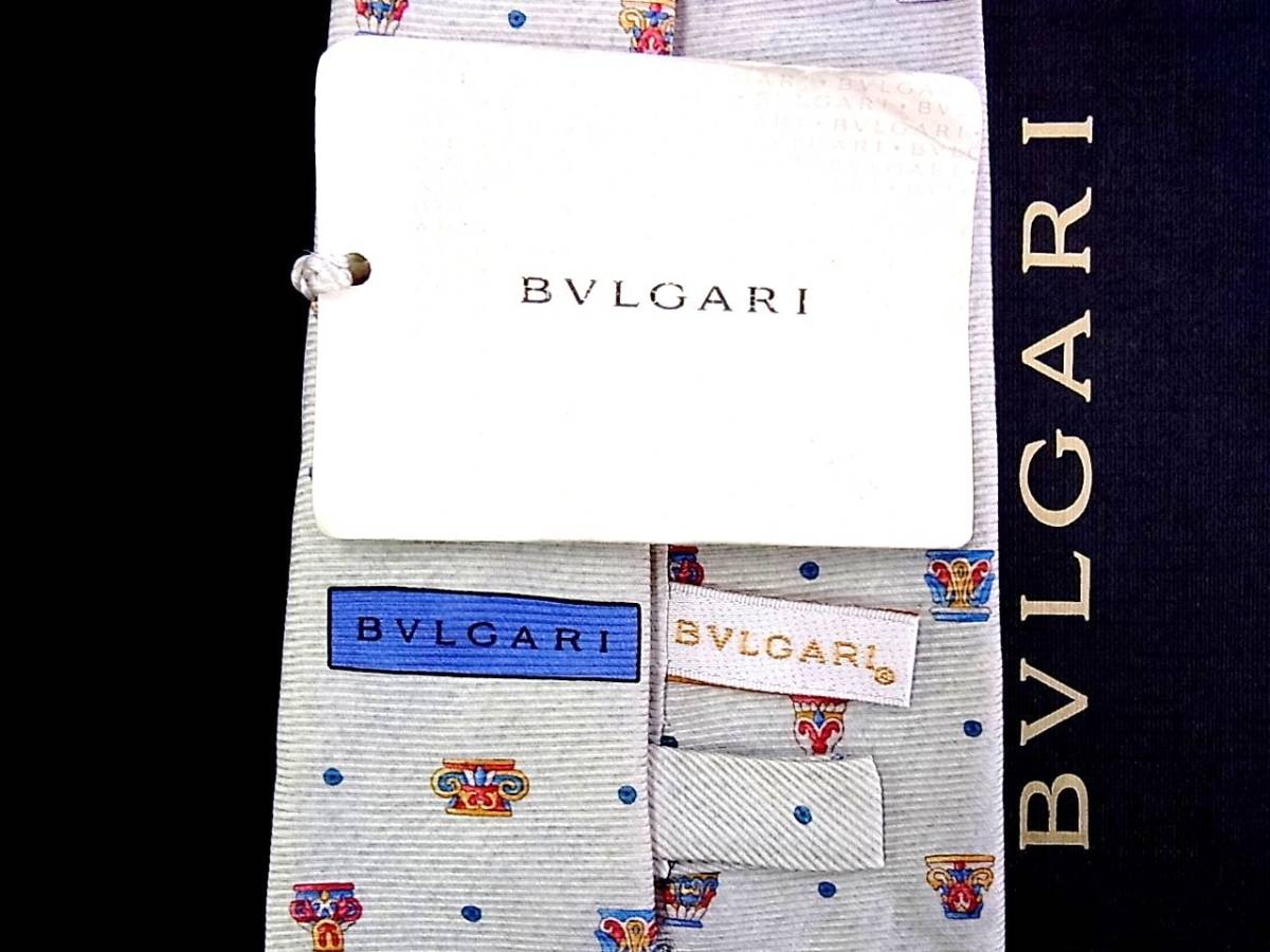 5G0157【超特売】★【BVLGARI】ブルガリ ～聖杯・壺～「最高級セッテピエゲ」 ネクタイ ★_画像3