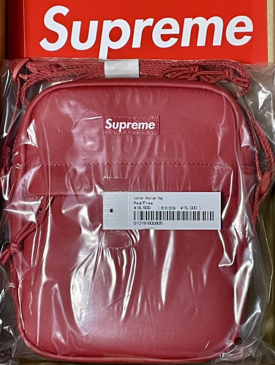 Supreme Leather Shoulder Bag red シュプリーム ショルダー バッグ