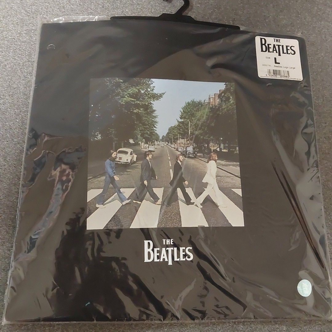 THE BEATLES ザ・ビートルズ ★アビ－ロード プリントTシャツ 黒