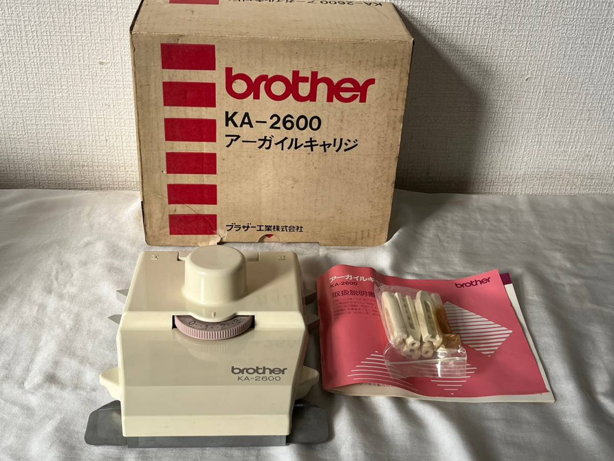 sk6218060/ブラザー Brother 編み機 アーガイルキャリジ KA-2600 箱・取扱説明書付き 編機 部品 手芸 ハンドクラフト_画像1