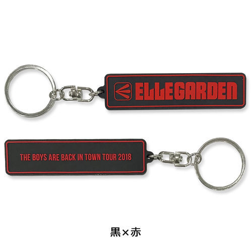 送料無料 黒×赤　キーホルダー　ELLEGARDEN THE BOYS ARE BACK IN TOWN TOUR　2018　ONE　OK　ROCK　エルレ　ワンオク　グッズ_画像1