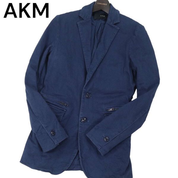 専門店では エイケイエム AKM B315 日本製　I3T01486_A#O Sz.M　メンズ ジャケット テーラード カーゴ JACKET】通年 CARGO ZIP COTTON STRETCH 【ITALY Mサイズ