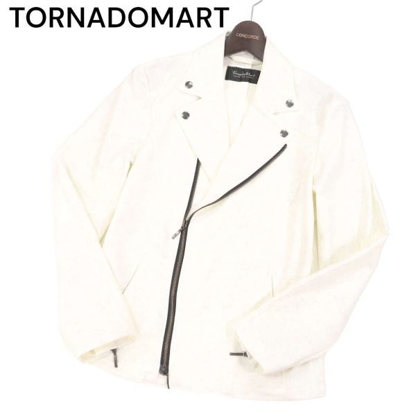 美品 22SS★ TORNADOMART トルネードマート 通年 ハイテンション ストレッチ★ ライダース ジャケット Sz.L　メンズ　I3T01582_A#O_画像1