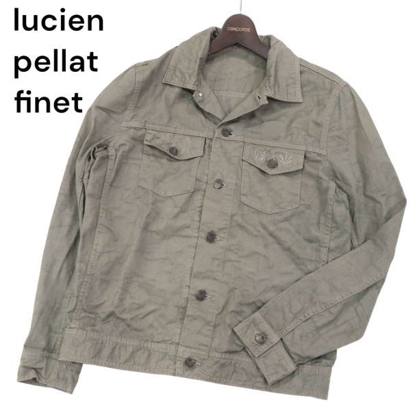 国内正規★ lucien pellat finet ルシアンペラフィネ スカル刺繍★ 迷彩 ジャガード柄 トラッカー ジャケット Sz.S　メンズ　I3T01631_A#O_画像1