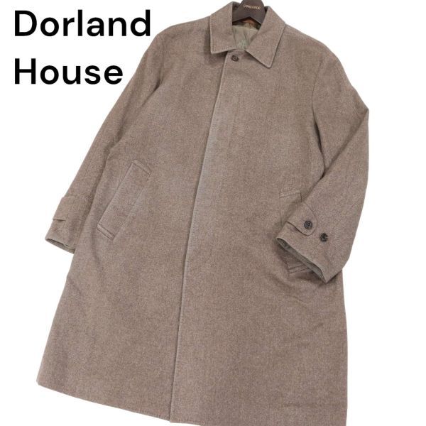 Dorland House ドーランドハウス 高級 カシミヤ100%★ 秋冬 ステンカラー コート Sz.M　メンズ 日本製 ビジネスにも　I3T01673_A#N