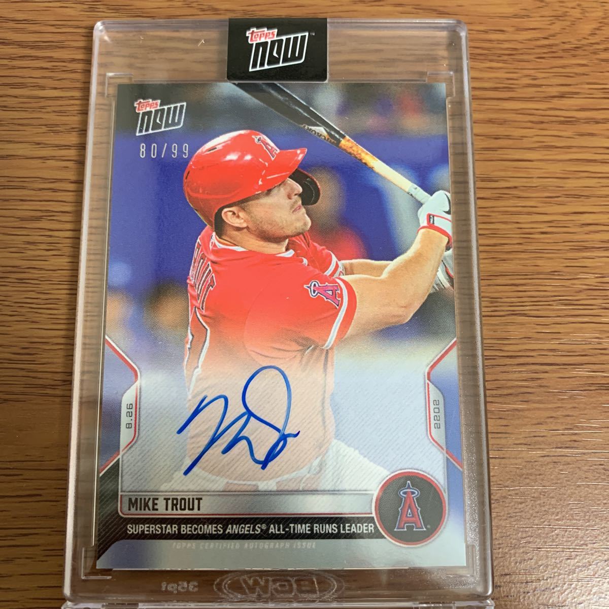 TOPPS NOW MIKE TROUT AUTO 99枚限定直筆サインカード 782A