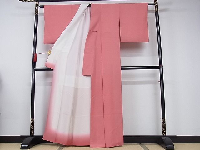 平和屋-こころ店■江戸小紋　鮫小紋柄　着丈155.5cm　裄丈62.5cm　正絹　逸品　A-cs5105_画像3