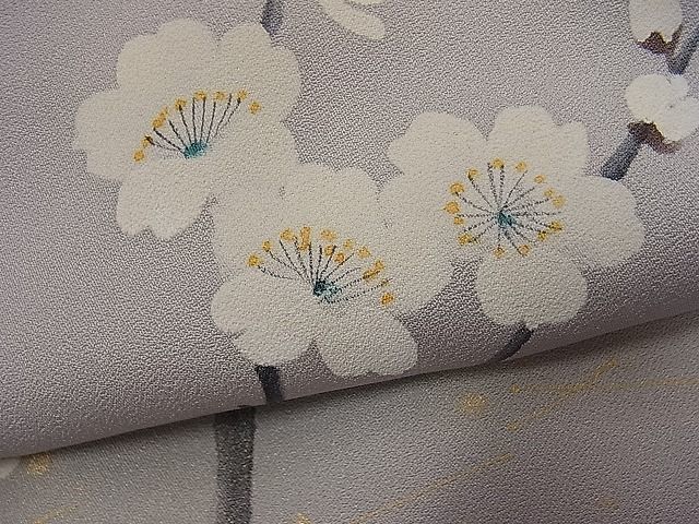 平和屋1■訪問着　手描き　刺繍　花籠文　暈し染め　金彩　逸品　1yc0207_画像6