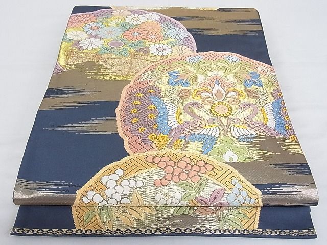 爆買い!】 平和屋-こころ店□極上 西陣 山城機業店 六通柄袋帯 唐織