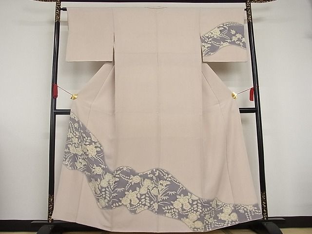 平和屋-こころ店■訪問着　辻が花　着丈157.5cm　裄丈63.5cm　正絹　逸品　A-br5970_画像1