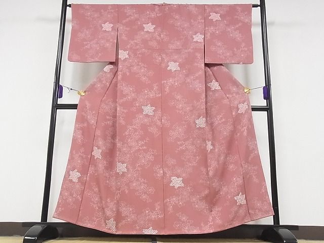 平和屋-こころ店 上質な小紋 変わり亀甲文 金通し地 やまと誂製 平和屋-こころ店 上質な小紋 変わり亀甲文 金通し地 やまと誂製