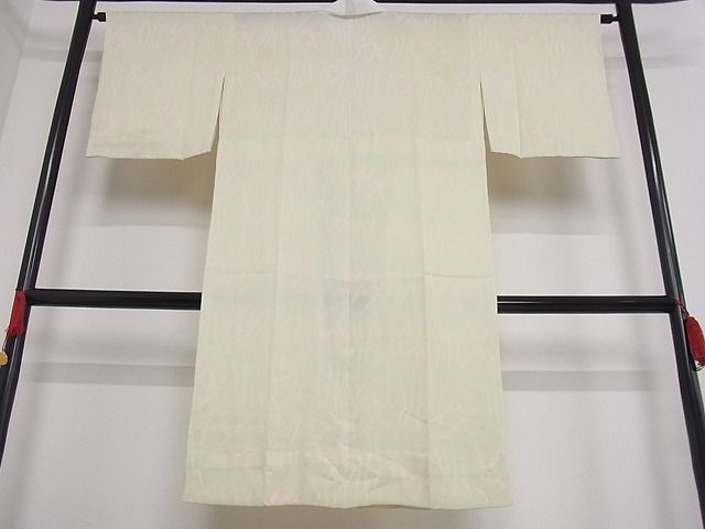 平和屋-こころ店■長襦袢(無双仕立て) 舞花文 正絹 逸品 B-oa6507の画像2