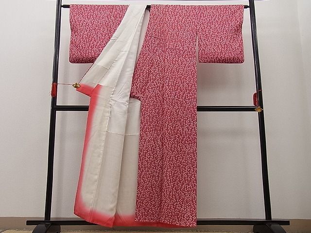 平和屋野田店■上質な小紋　枝垂れ桜　逸品　n-kn1034_画像3