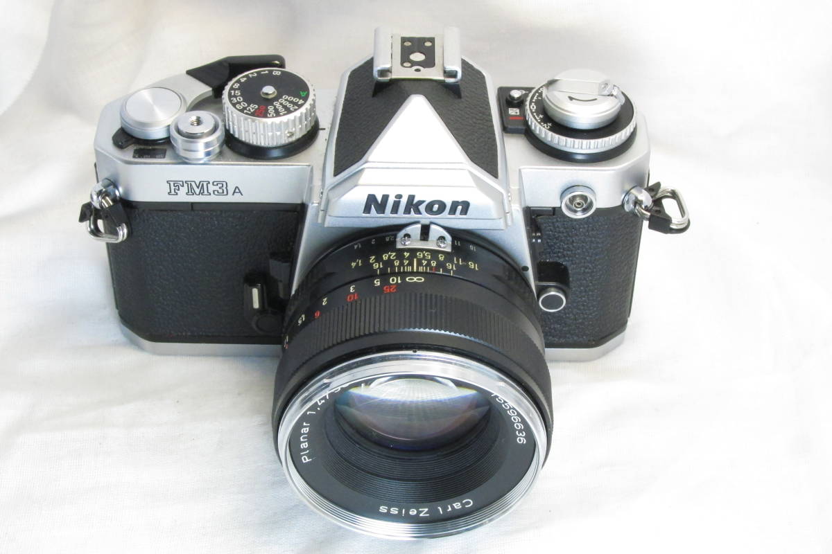 人気 Nikon FM3A Carl Zeiss Planar 1:1.4 50mm ZE 付き マニュアルニコン _画像2