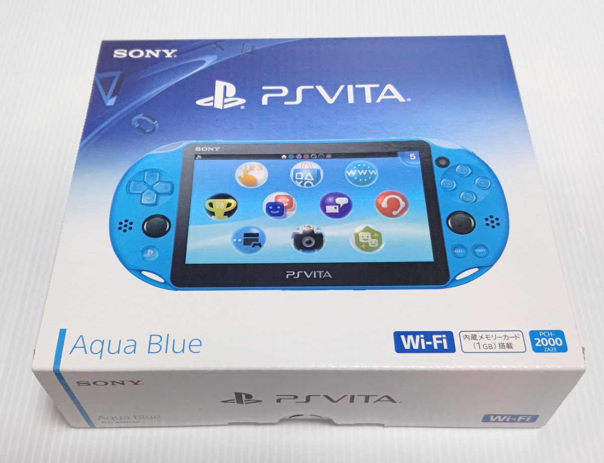 ★美品　SONY　PlayStation Vita PCH-2000 ZA23 アクアブルー Wi-Fiモデル　starter kit 16GB付き PS VITA ソニー★_画像9