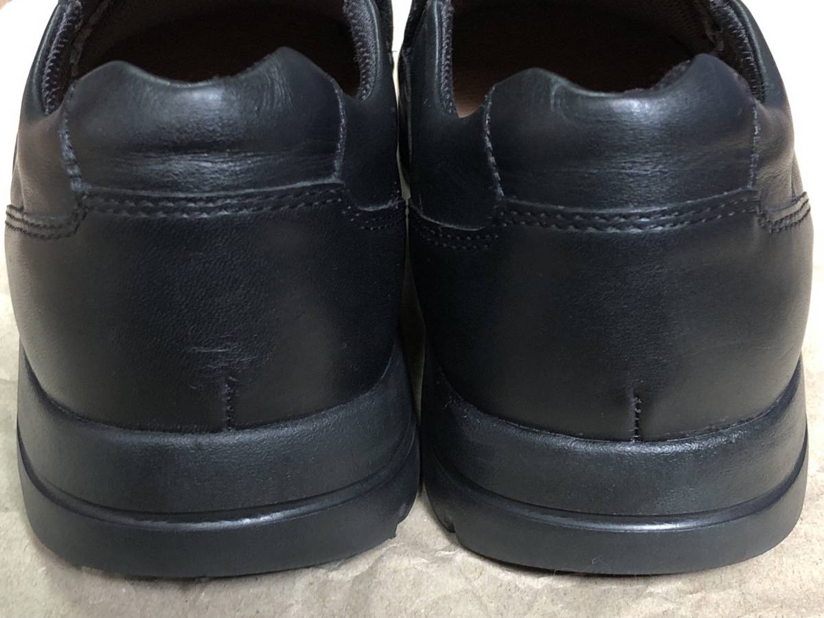 中古●HAWKINS TRAVELLER ホーキンス トラベラー 24.5 EEE 学生靴にも スリッポン ウォーキングシューズ ブラック 黒 メンズ 24.5cm 3E_画像2