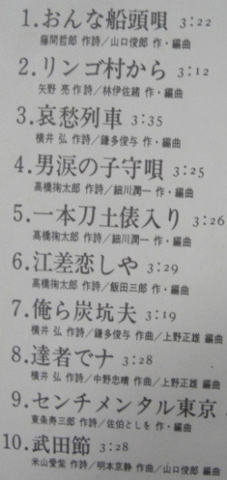 ♪♪LPレコード懐かしい「三橋美智也」昭和の艶歌師名曲集Best20,1枚全20曲ビンテージ品R051023♪♪_画像2