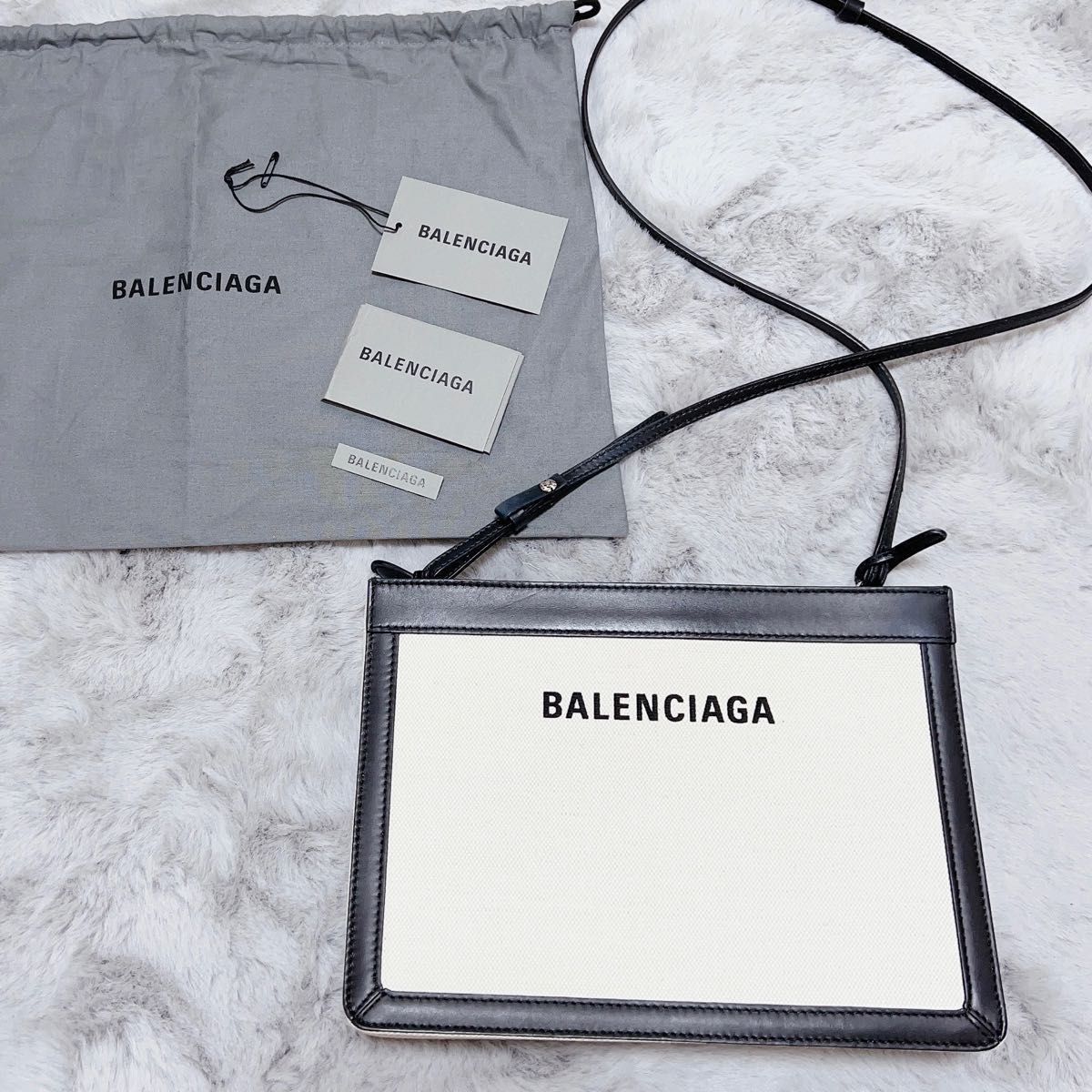 BALENCIAGA バレンシアガ キャンバスショルダーバッグ クラッチバッグ