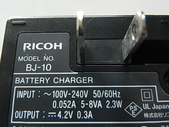送料無料 純正　RICOH BATTERY CHARGER　BJ-10　リコー バッテリーチャージャー 充電器 DB-100電池対応_画像4