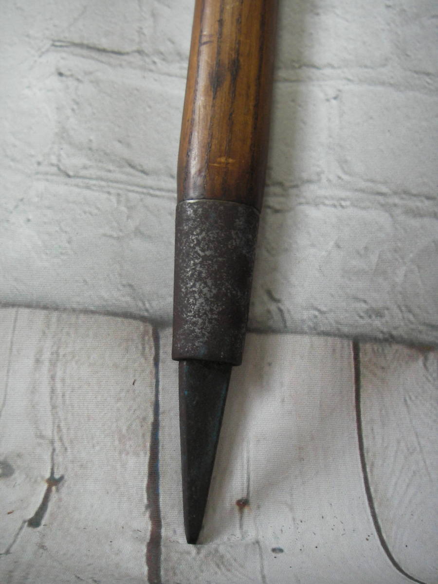  antique goods SAPPORO BERGHEIL K.I.W KADOTA Sapporo . rice field pickel wooden wood shaft Vintage mountain climbing for 
