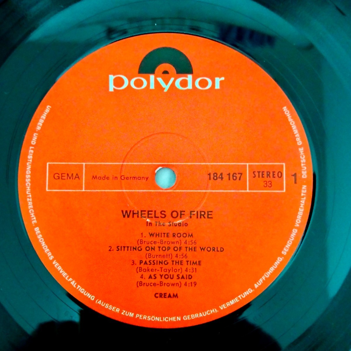 【ドイツ盤 / Polydor】Cream / Wheels Of Fire / ERIC CLAPTON / クリームの素晴らしき世界_画像6