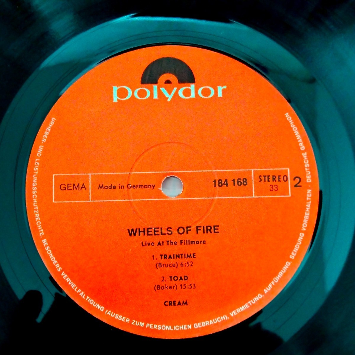 【ドイツ盤 / Polydor】Cream / Wheels Of Fire / ERIC CLAPTON / クリームの素晴らしき世界_画像9