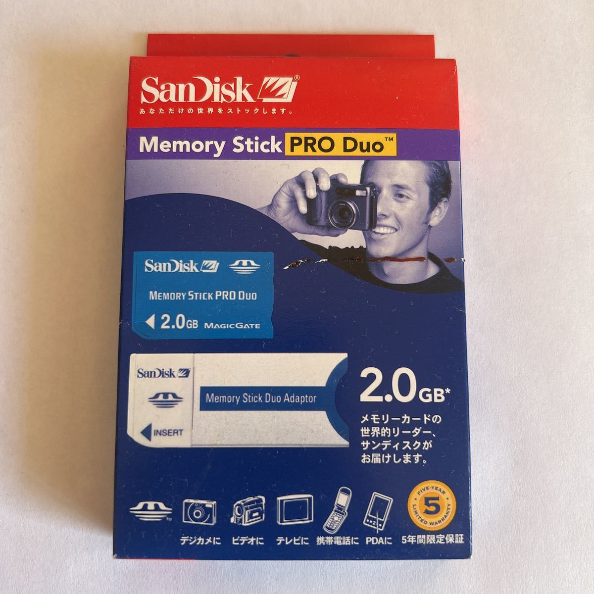 未開封 SanDisk サンディスク メモリースティック 2GB MemoryStick Pro Duo デジカメ デジタルカメラ メモリーカード 新品 未使用_画像1