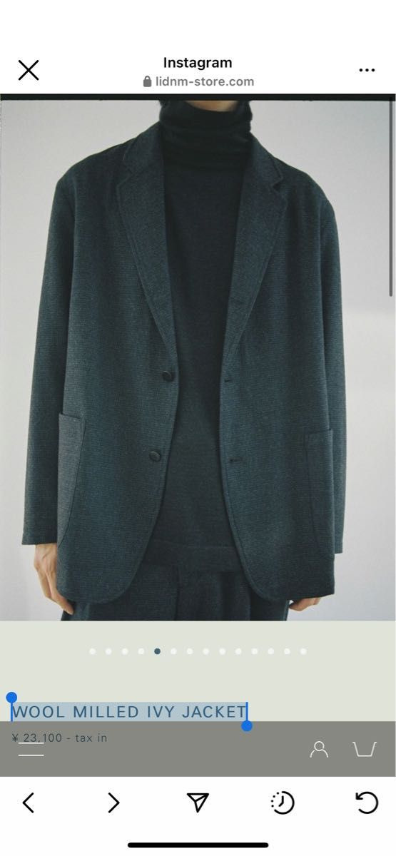 WOOL MILLED IVY JACKET｜PayPayフリマ