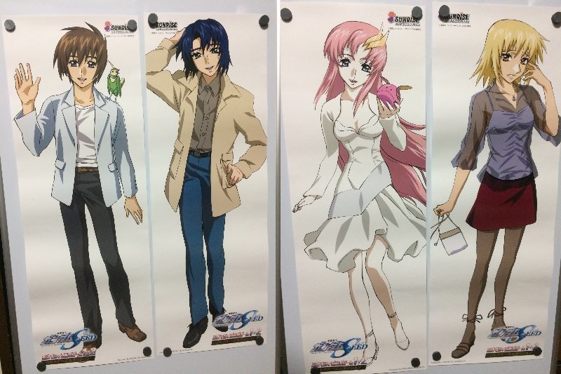  Sunrise / Gundam SEED/ stick poster /kila* Yamato /as Ran * Zara /laks* Klein /ka gully *yula*as is / unused 