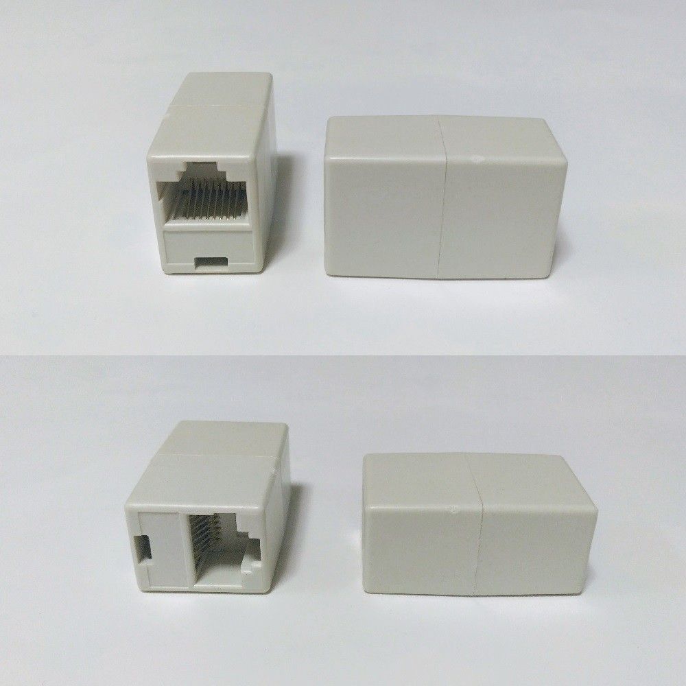 LANケーブル 中継コネクタ×4個 RJ45コネクタ　LANケーブル延長コネクタ