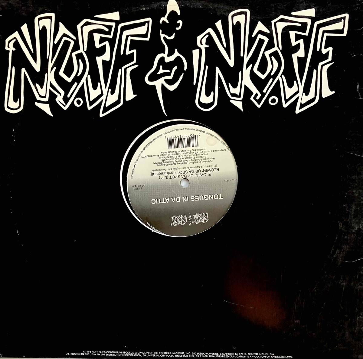 Tongues In Da Attic / Boom Data c/w Blowin' Up Da Spot【12''】1994 / US / Nuff Nuff Music / CON12-12415 / 検索：333yen vinylの画像2