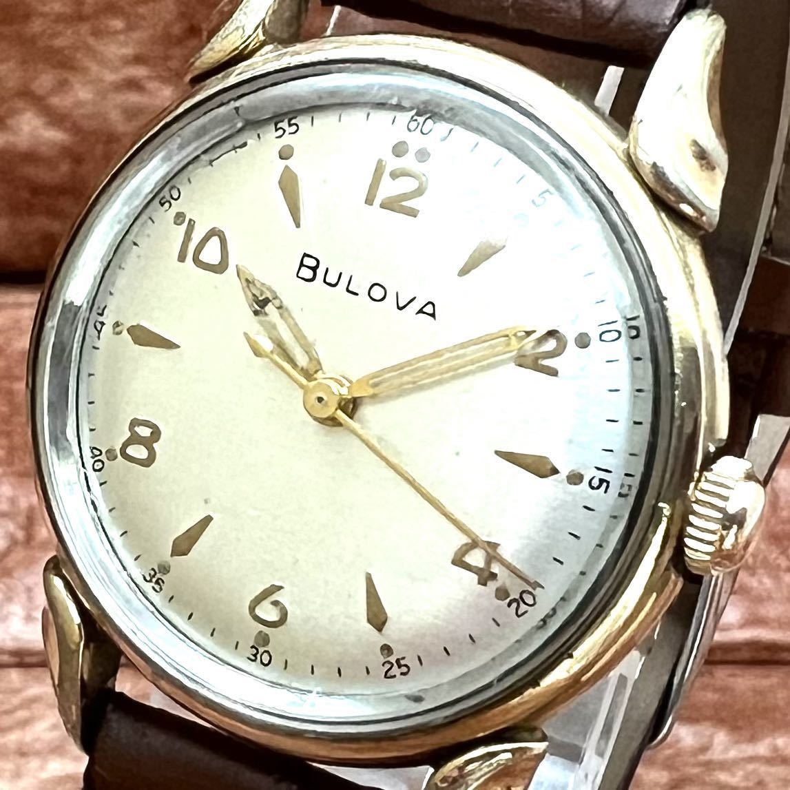 【レトロ】BULOVA/ブローバ/ヴィンテージ腕時計/メンズ/稼動品/ゴールド