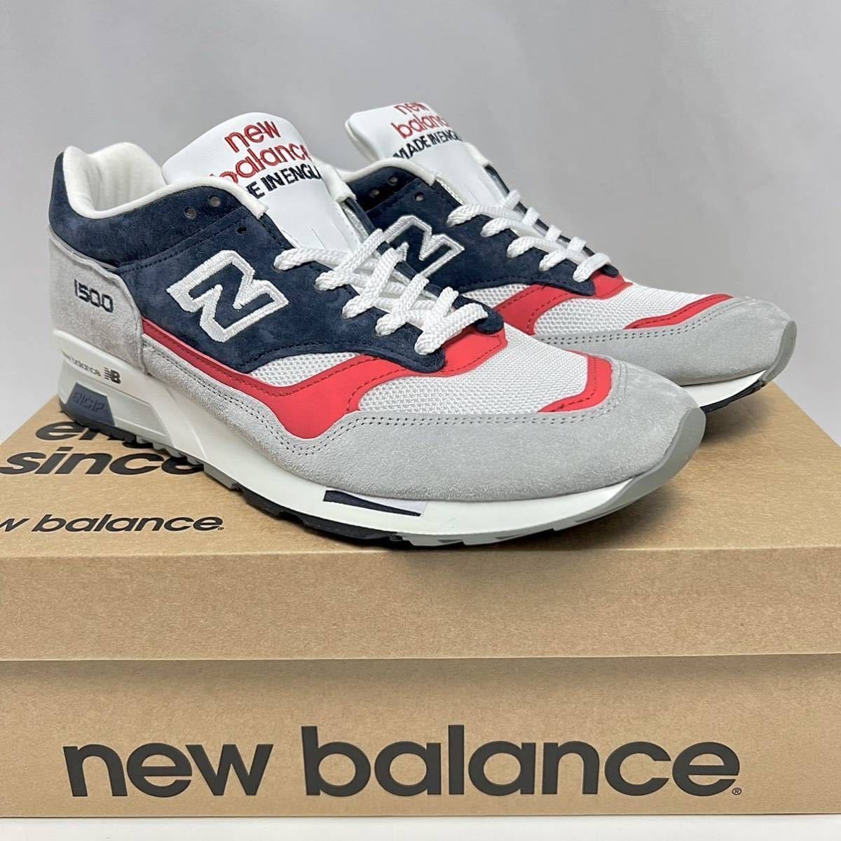 27,5 см New New Balance M1500 GWR, сделанный в Великобритании New Balance, сделанный в английском Grey Navy USA9.5 NewBalance 1500GWR