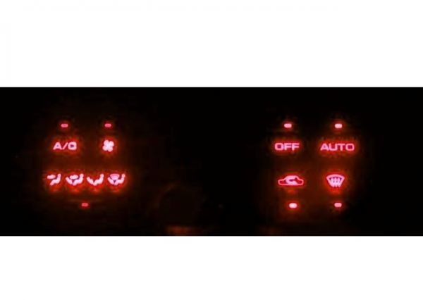 S13 シルビア/180SX デジタルオートエアコン照明用 LED 1台分セット! ブルー_画像3