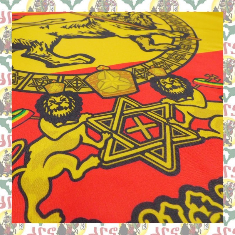【drs】ラスタ旗 The Lion of Judah 70cm x 90cm 壁飾り レゲエ フラッグ ライオン ラスタ JAH ETHIOPIA MOA AMBESSA