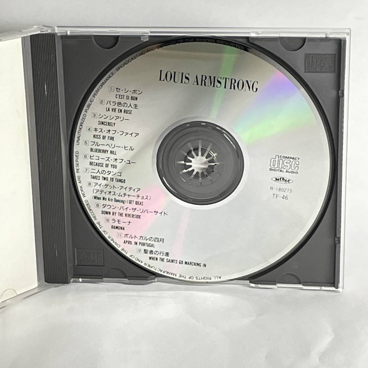 E948☆ ルイ・アームストロング 【CD 12曲】 LOUIS ARMSTRONG 聖者の行進　バラ色の人生　セ・シ・ボン_画像2