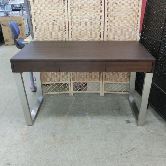 dinostinosGlanPlus gran plus desk 120. walnut material PC desk stainless steel legs Sapporo city west district 