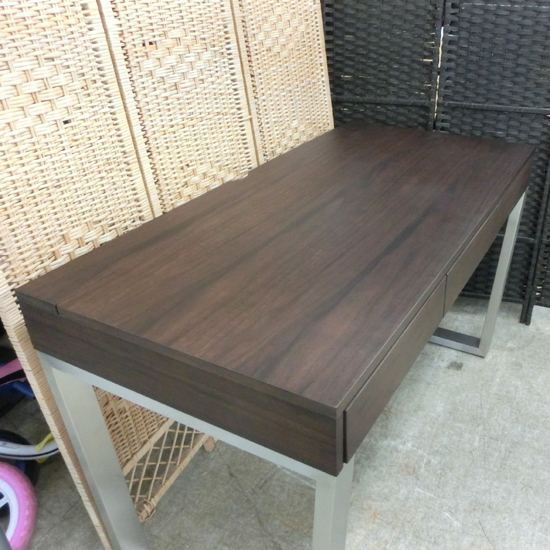 dinostinosGlanPlus gran plus desk 120. walnut material PC desk stainless steel legs Sapporo city west district 