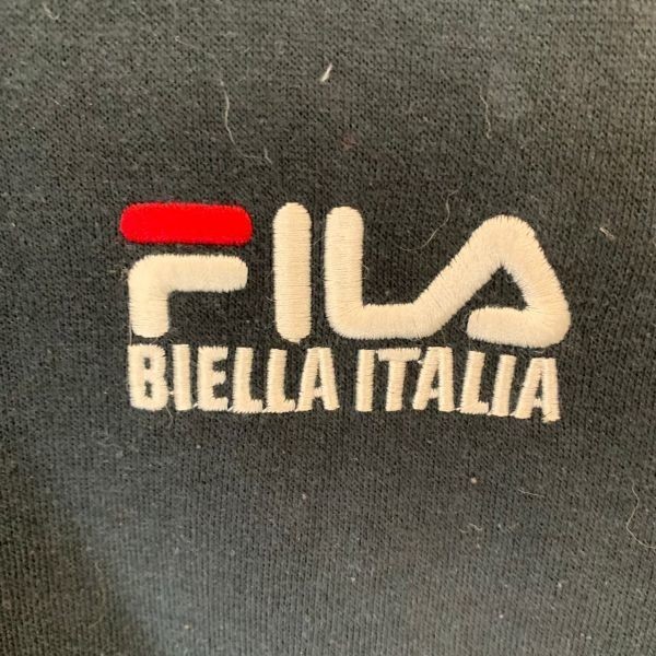 [KWT1858] FILA トレーナー ブラック×レッド×ホワイト M メンズ 60