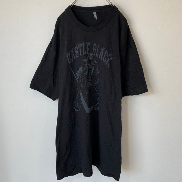 [KWT401] American Apparel プリントTシャツ ブラック ３XLサイズ ポス_画像1