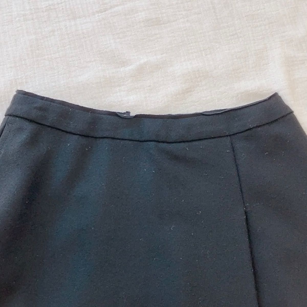 ロペ　タックフレアースカート　ウール100 日本製　膝丈　ブラック　36 秋冬　 ふんわりスカート