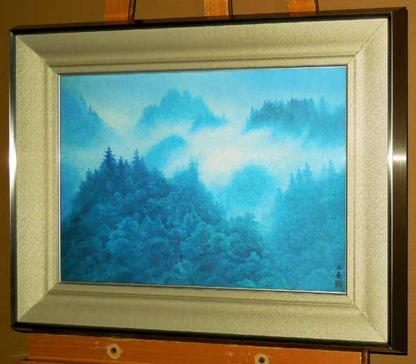 文化勲章受章日本画作家 東山魁夷 複製画 「雪月...+